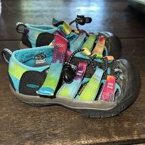 KEEN KIDS NEWPORT H2 RAINBOW TIE DYE SANDALS,‎ SHOES SIZE 8